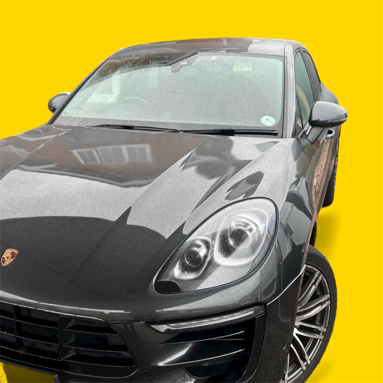 After - Repaired glass