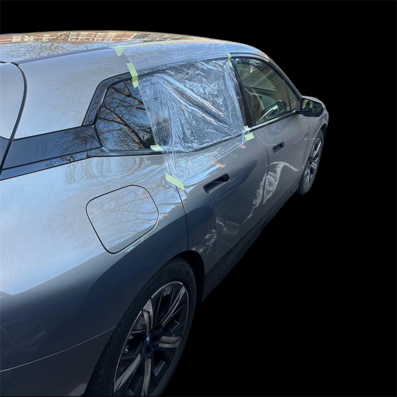 Before - Damaged glass