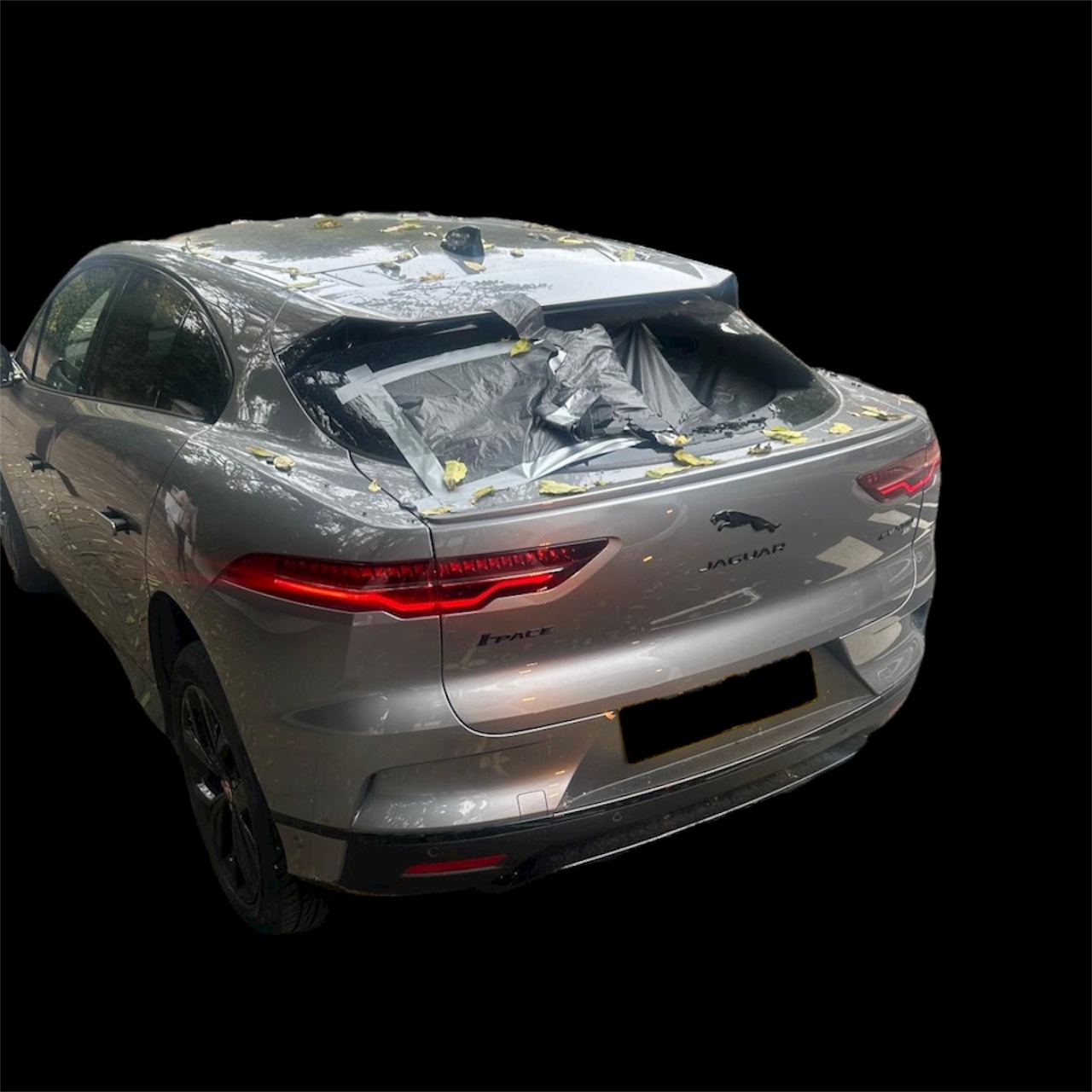 Before - Damaged glass