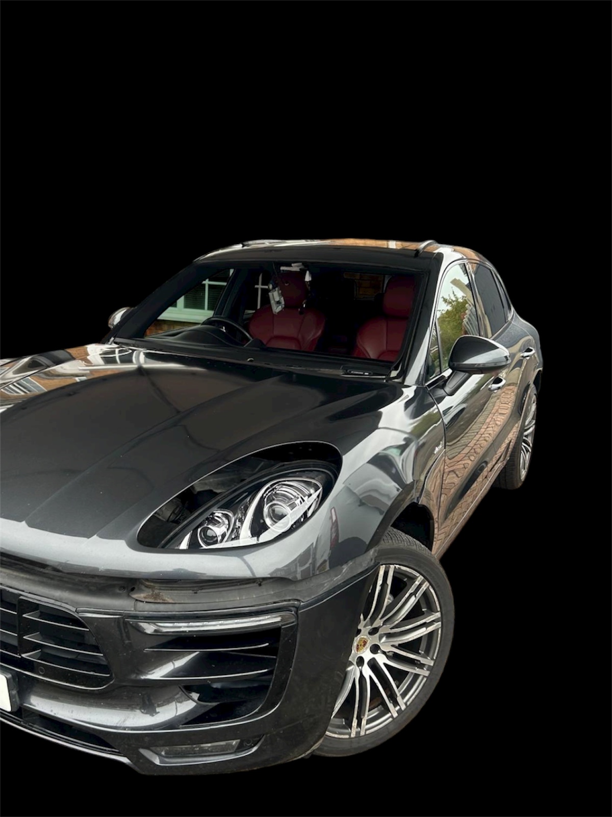 Before - Damaged glass