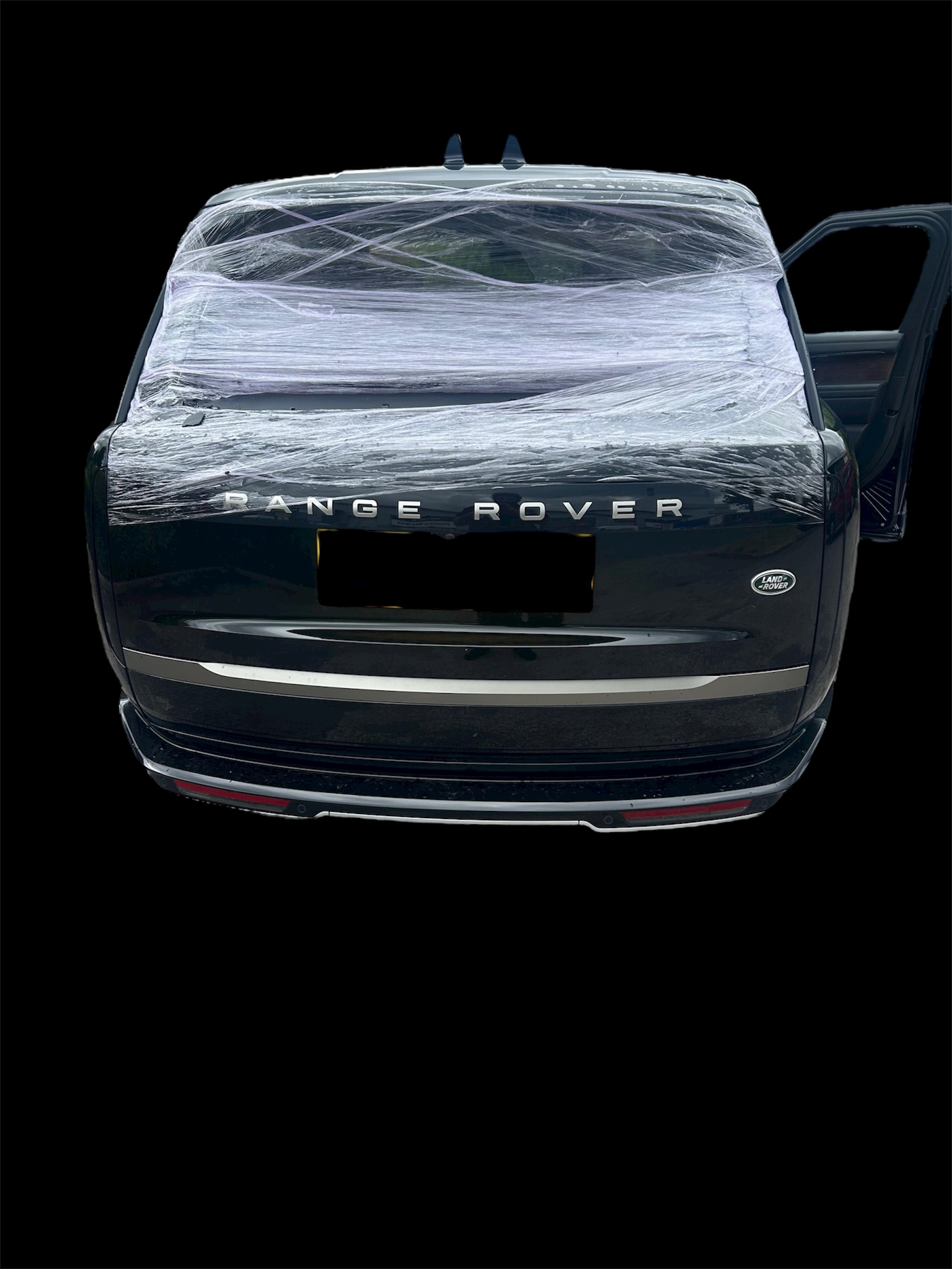 Before - Damaged glass